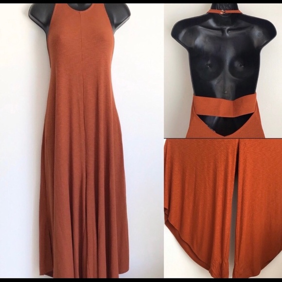 Free People Wide-Leg Palazzo Jumpsuit S - Picture 7 of 10